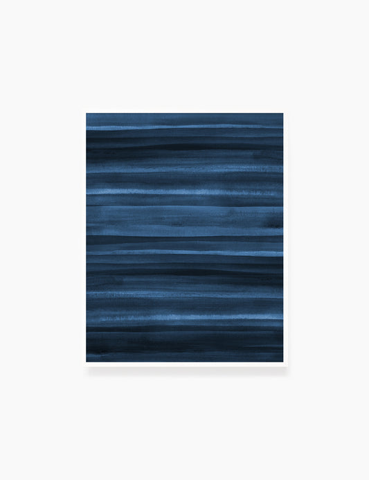 BLUE OCEAN WAVES. WATERCOLOR PAINTING. Abstract Art. Printable Wall Art Illustration. - PAPER MOON Art & Design