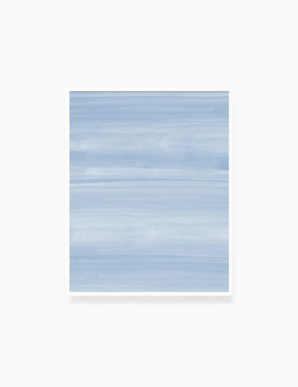 SOFT BLUE OCEAN WAVES. WATERCOLOR PAINTING. Abstract Art. Printable Wall Art Illustration. - PAPER MOON Art & Design