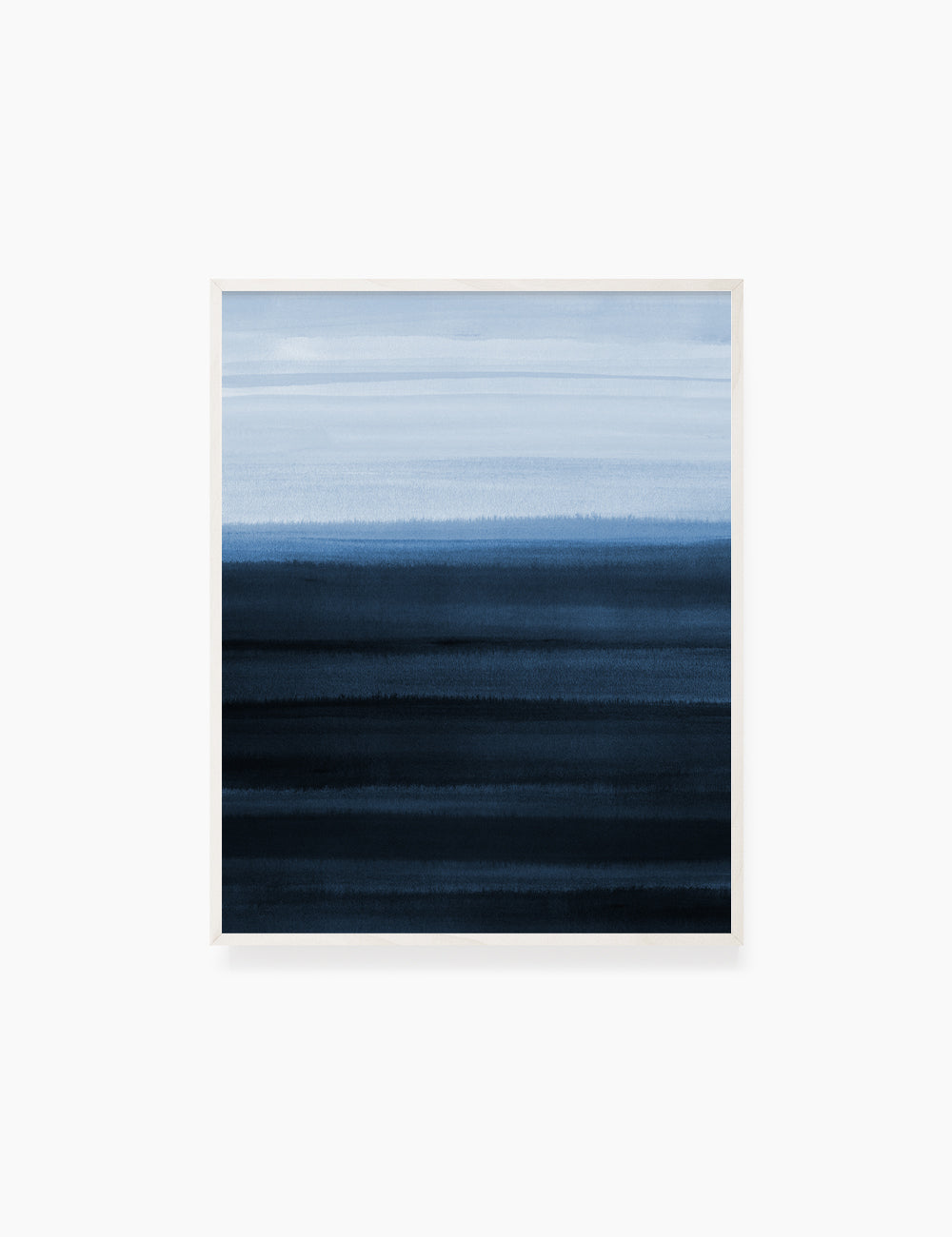 BLUE OCEAN LANDSCAPE. WATERCOLOR PAINTING. Abstract Art. Printable Wall Art Illustration. - PAPER MOON Art & Design