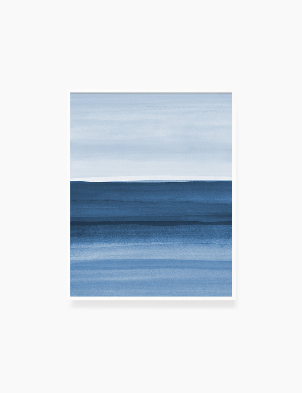 BLUE OCEAN LANDSCAPE. WATERCOLOR PAINTING. Abstract Art. Printable Wall Art Illustration. - PAPER MOON Art & Design