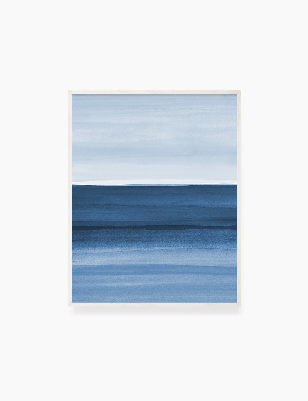 BLUE OCEAN LANDSCAPE. WATERCOLOR PAINTING. Abstract Art. Printable Wall Art Illustration. - PAPER MOON Art & Design