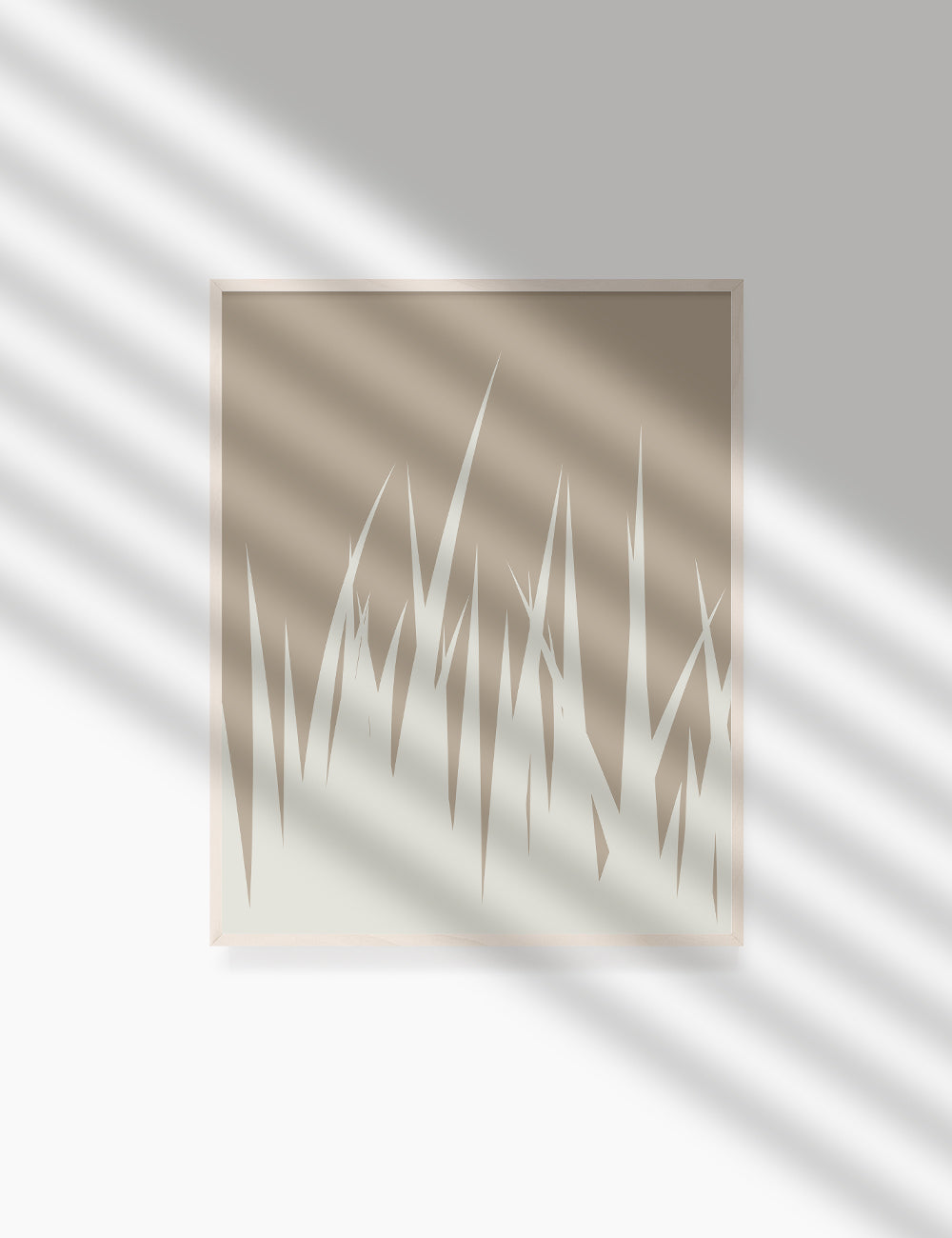 GRASS. MINIMALIST BOTANICAL BOHO ART. BEIGE. Printable Wall Art Illustration. - PAPER MOON Art & Design