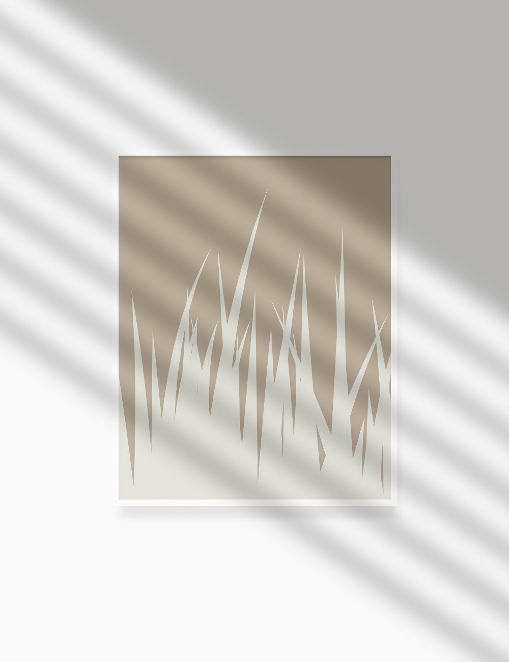 GRASS. MINIMALIST BOTANICAL BOHO ART. BEIGE. Printable Wall Art Illustration. - PAPER MOON Art & Design