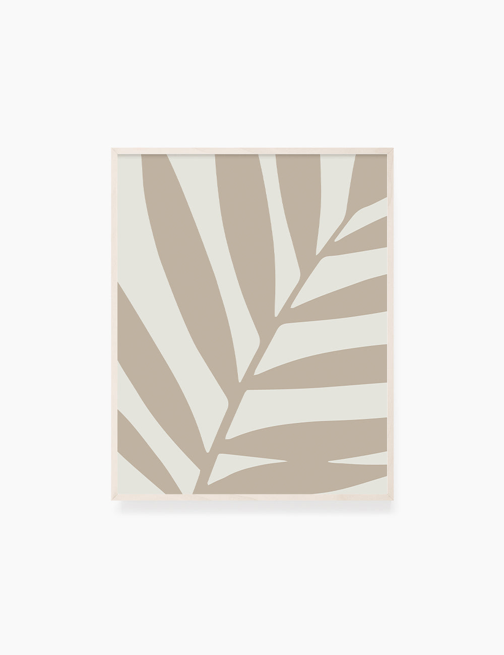 LEAF. MINIMALIST BOTANICAL BOHO ART. BEIGE. Printable Wall Art Illustration. - PAPER MOON Art & Design