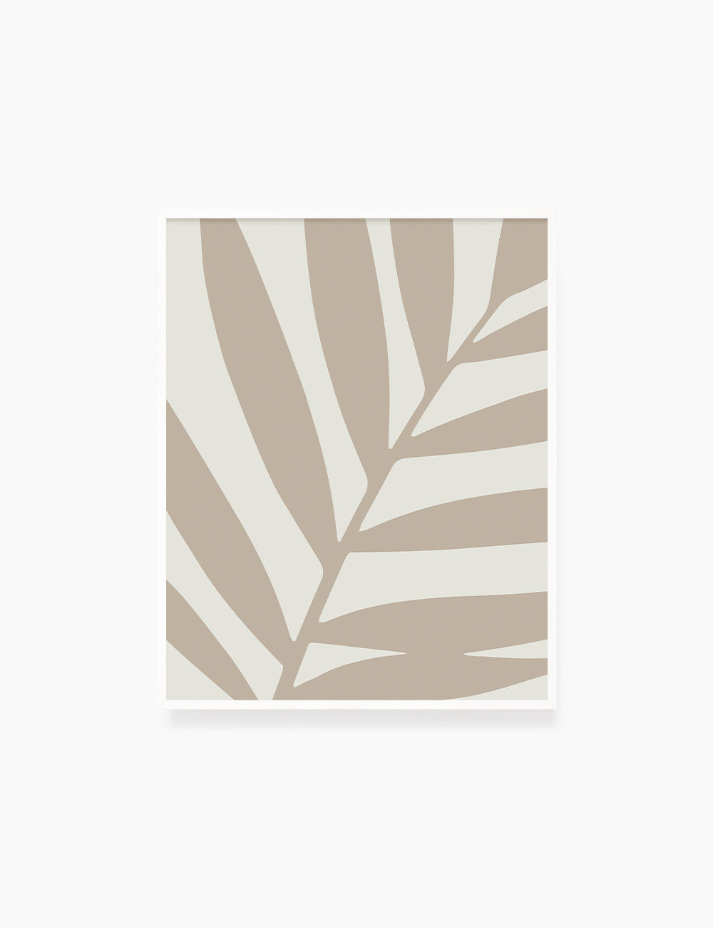 LEAF. MINIMALIST BOTANICAL BOHO ART. BEIGE. Printable Wall Art Illustration. - PAPER MOON Art & Design