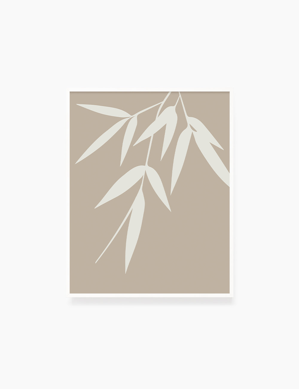 BAMBOO LEAVES. MINIMALIST BOTANICAL BOHO ART. BEIGE. Printable Wall Art Illustration. - PAPER MOON Art & Design