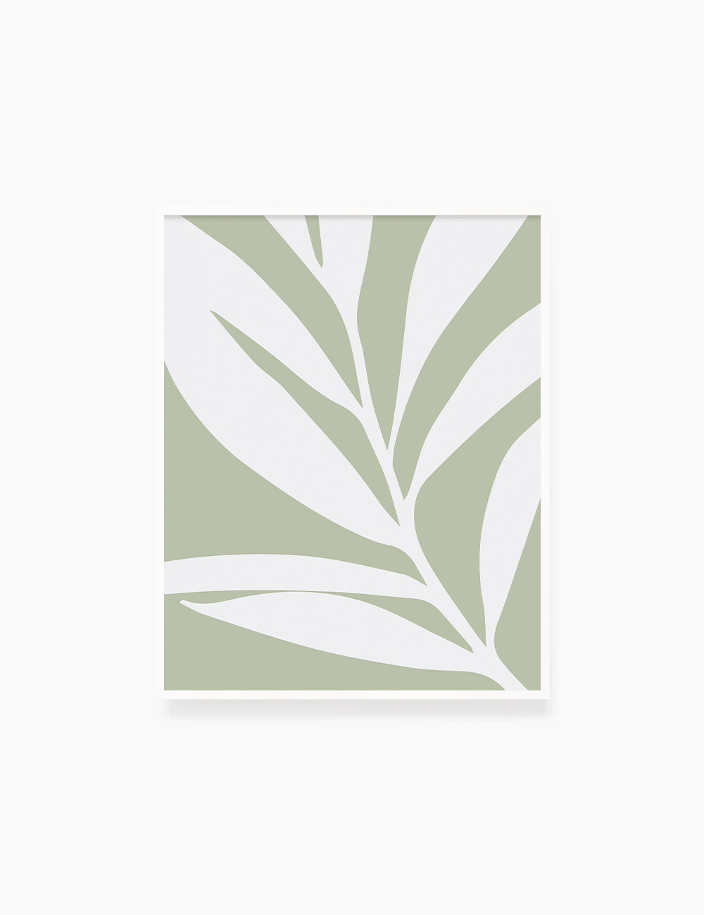 LEAF. MINIMALIST BOTANICAL BOHO ART. GREEN. Minimal Aesthetic. Clean Design. Printable Wall Art Illustration. - PAPER MOON Art & Design