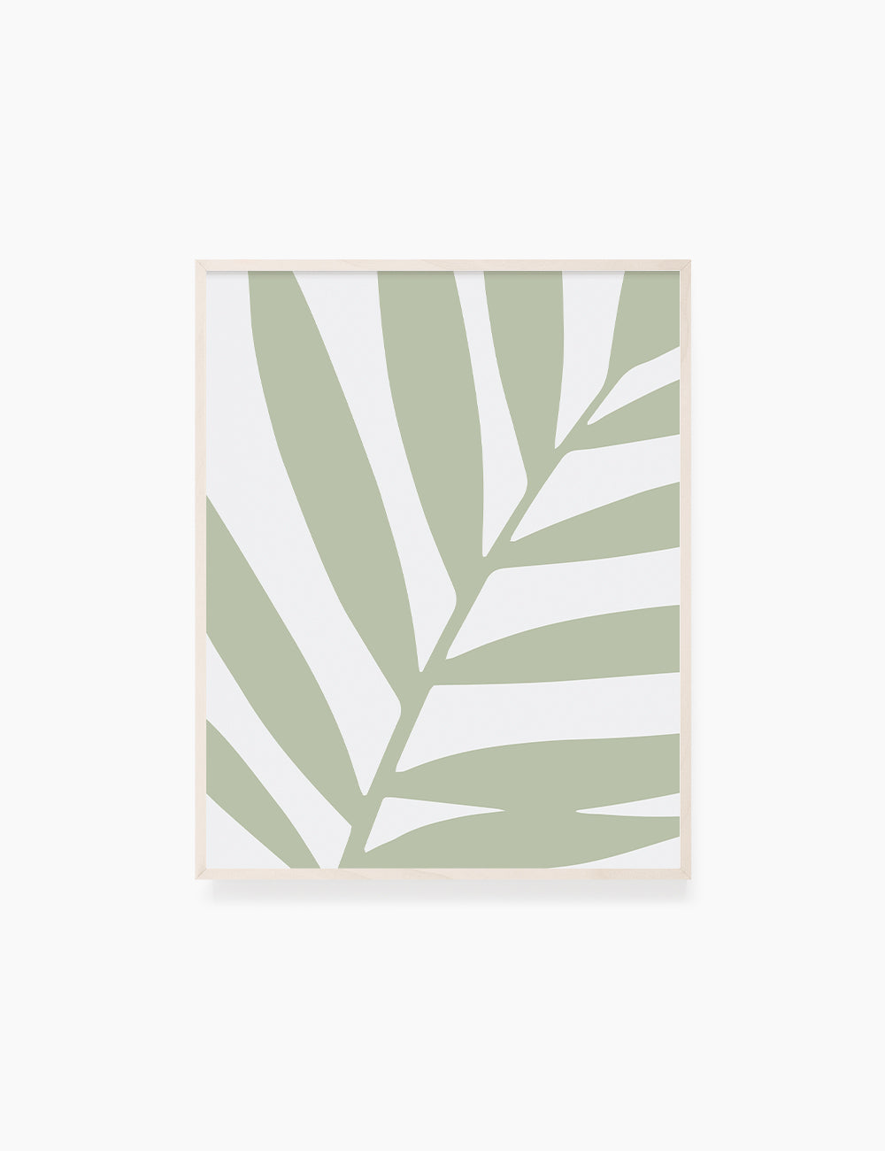 LEAF. MINIMALIST BOTANICAL BOHO ART. GREEN. Minimal Aesthetic. Clean Design. Printable Wall Art Illustration. - PAPER MOON Art & Design