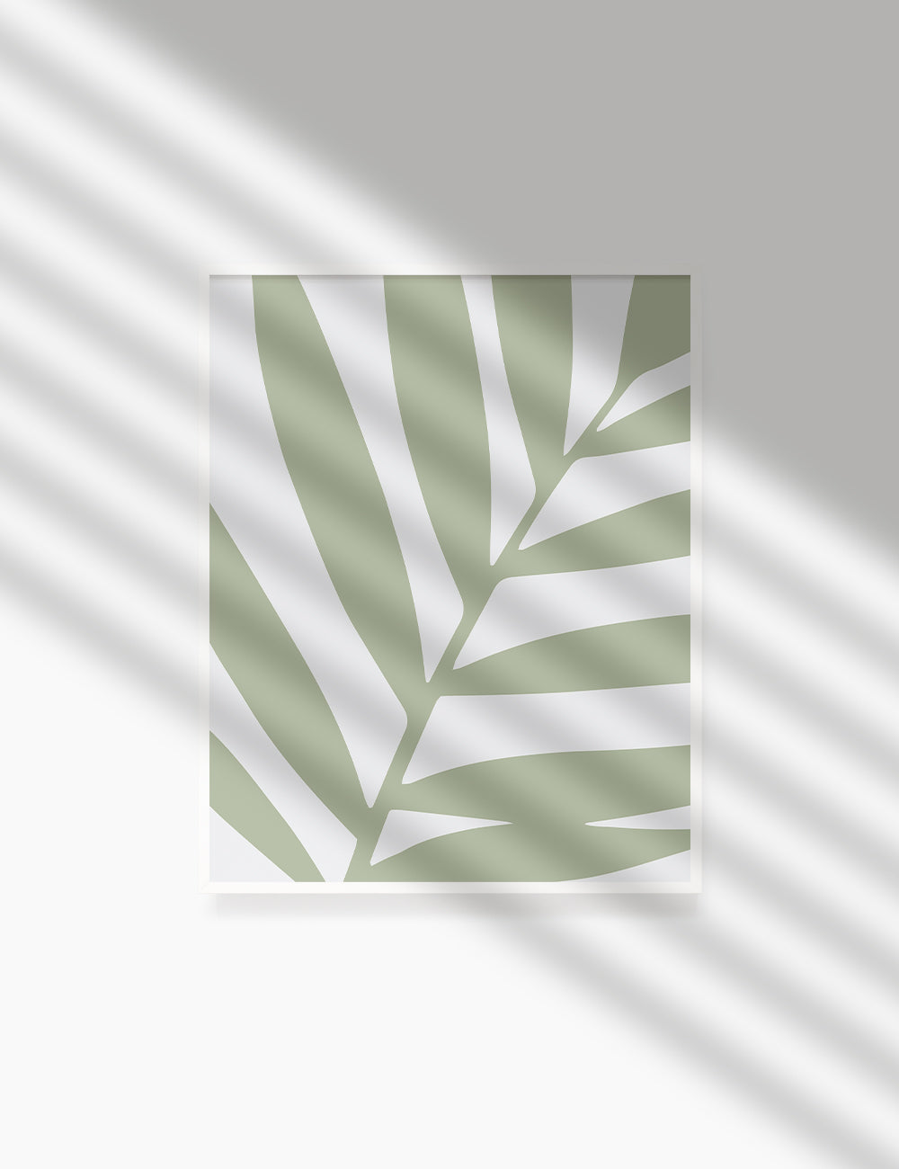 LEAF. MINIMALIST BOTANICAL BOHO ART. GREEN. Minimal Aesthetic. Clean Design. Printable Wall Art Illustration. - PAPER MOON Art & Design