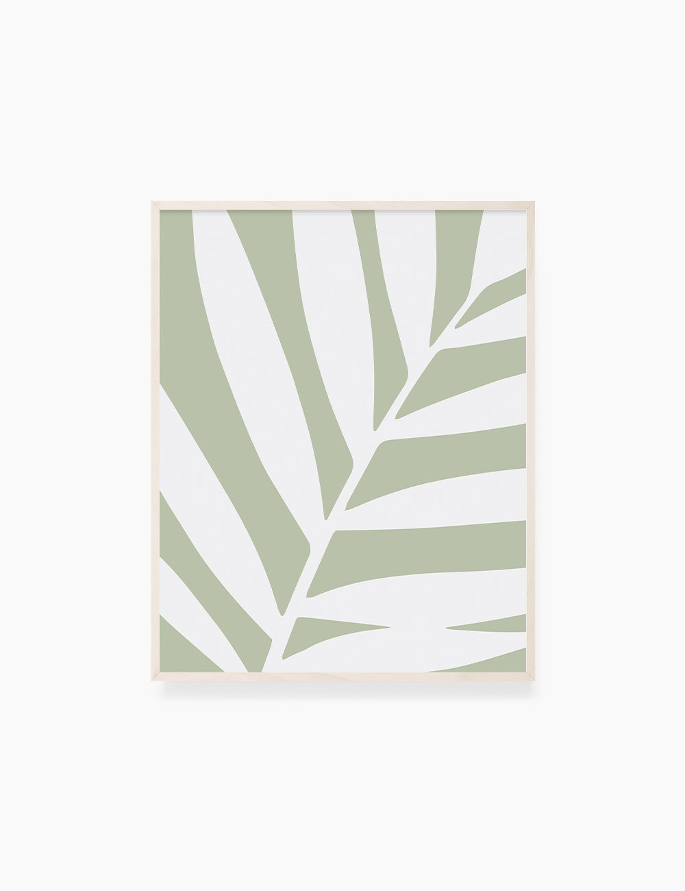 LEAF. MINIMALIST BOTANICAL BOHO ART. GREEN. Minimal Aesthetic. Clean Design. Printable Wall Art Illustration. - PAPER MOON Art & Design