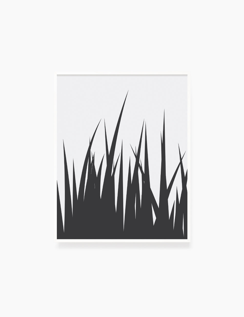 GRASS. MINIMALIST BOTANICAL BOHO ART. BLACK AND WHITE. Minimal Aesthetic. Clean Design. Printable Wall Art Illustration. - PAPER MOON Art & Design