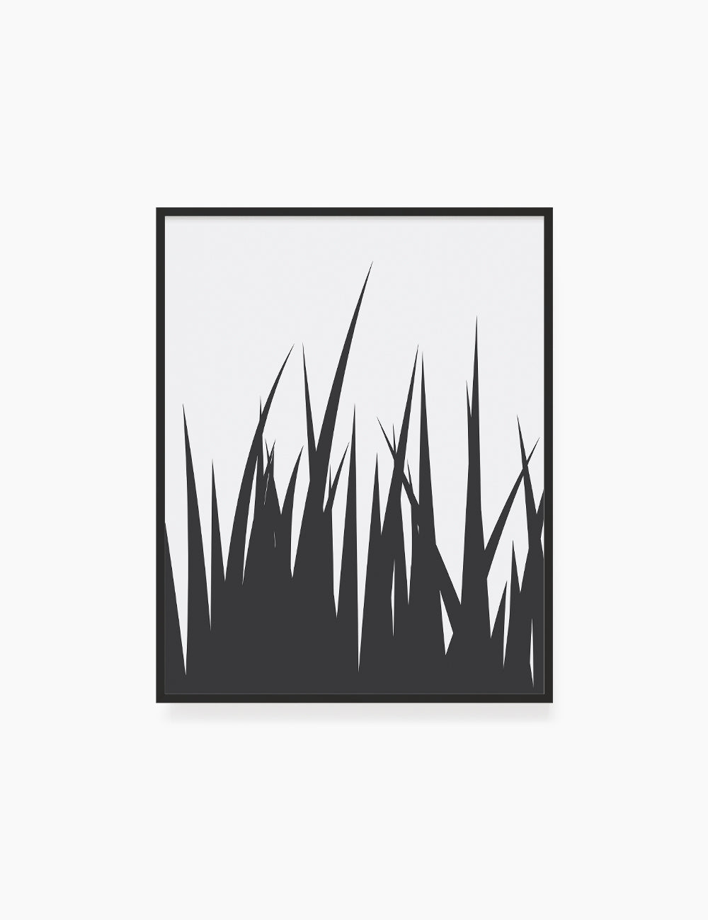 GRASS. MINIMALIST BOTANICAL BOHO ART. BLACK AND WHITE. Minimal Aesthetic. Clean Design. Printable Wall Art Illustration. - PAPER MOON Art & Design
