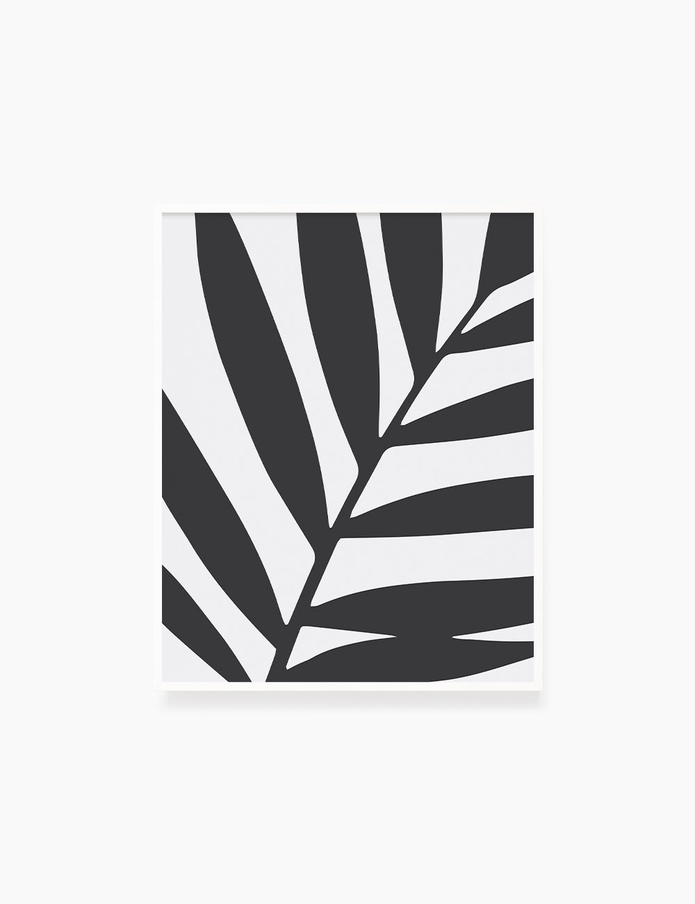 LEAF. MINIMALIST BOTANICAL BOHO ART. BLACK AND WHITE. Minimal Aesthetic. Clean Design. Printable Wall Art Illustration. - PAPER MOON Art & Design