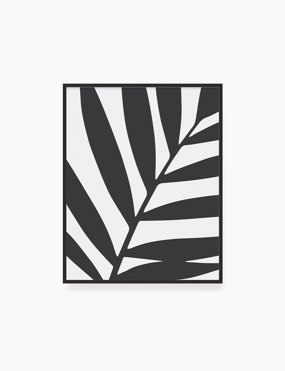 LEAF. MINIMALIST BOTANICAL BOHO ART. BLACK AND WHITE. Minimal Aesthetic. Clean Design. Printable Wall Art Illustration. - PAPER MOON Art & Design