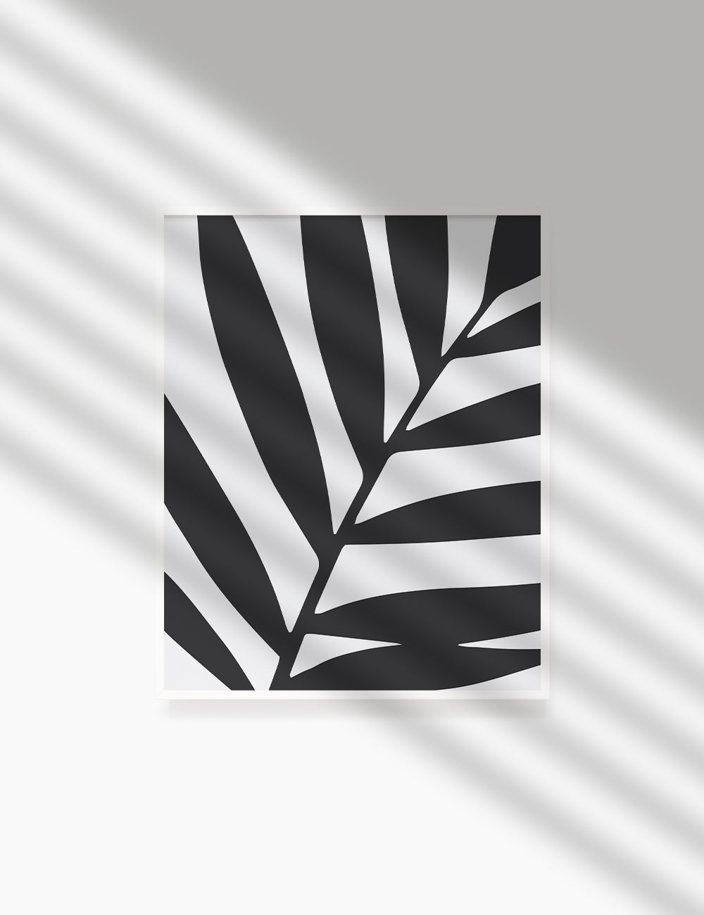 LEAF. MINIMALIST BOTANICAL BOHO ART. BLACK AND WHITE. Minimal Aesthetic. Clean Design. Printable Wall Art Illustration. - PAPER MOON Art & Design