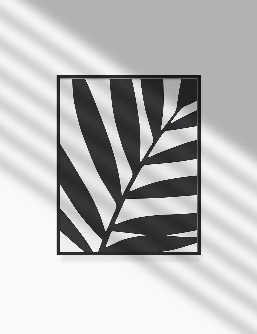 LEAF. MINIMALIST BOTANICAL BOHO ART. BLACK AND WHITE. Minimal Aesthetic. Clean Design. Printable Wall Art Illustration. - PAPER MOON Art & Design