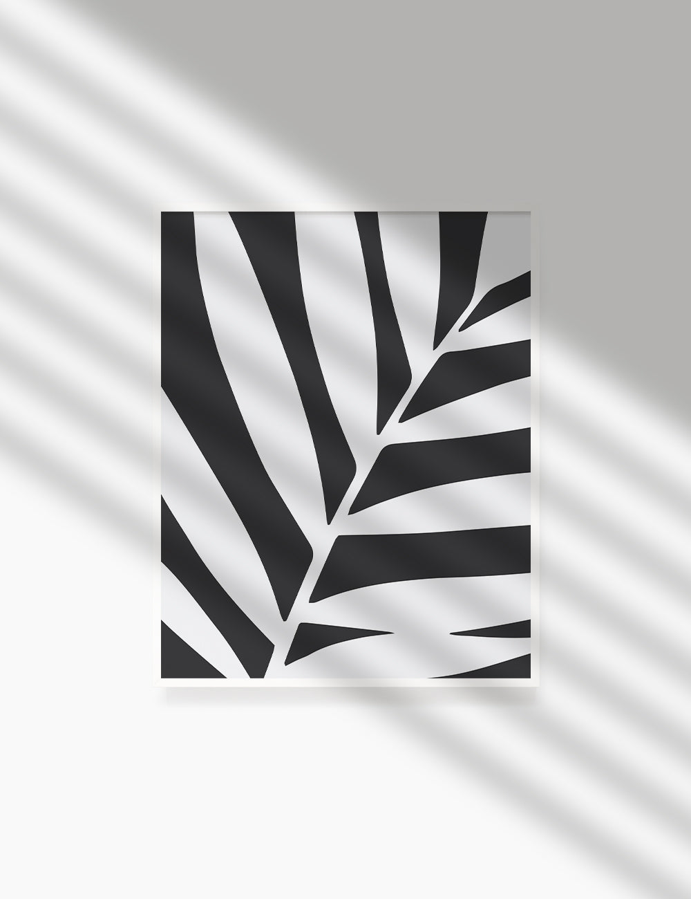 LEAF. MINIMALIST BOTANICAL BOHO ART. BLACK AND WHITE. Minimal Aesthetic. Clean Design. Printable Wall Art Illustration. - PAPER MOON Art & Design