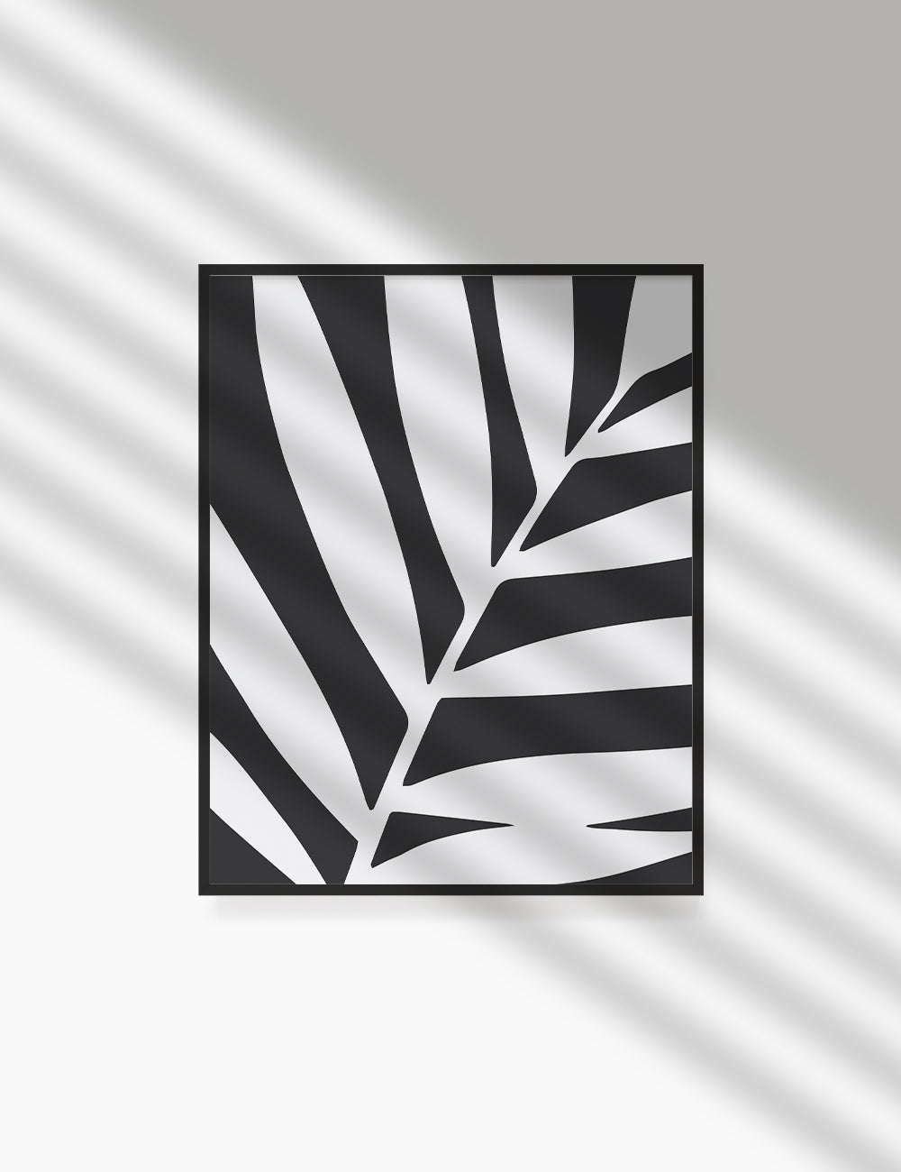 LEAF. MINIMALIST BOTANICAL BOHO ART. BLACK AND WHITE. Minimal Aesthetic. Clean Design. Printable Wall Art Illustration. - PAPER MOON Art & Design