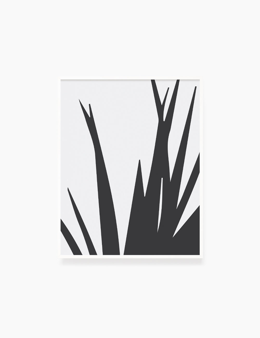 LEAVES. GRASS. MINIMALIST BOTANICAL BOHO ART. BLACK AND WHITE. Minimal Aesthetic. Clean Design. Printable Wall Art Illustration. - PAPER MOON Art & Design