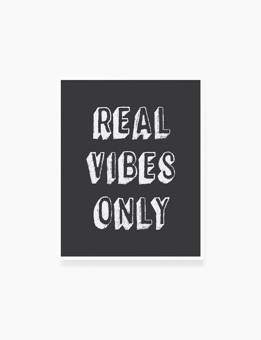 REAL VIBES ONLY. Authenticity Quote. Printable Poster. Printable Wall Art Quote. - PAPER MOON Art & Design