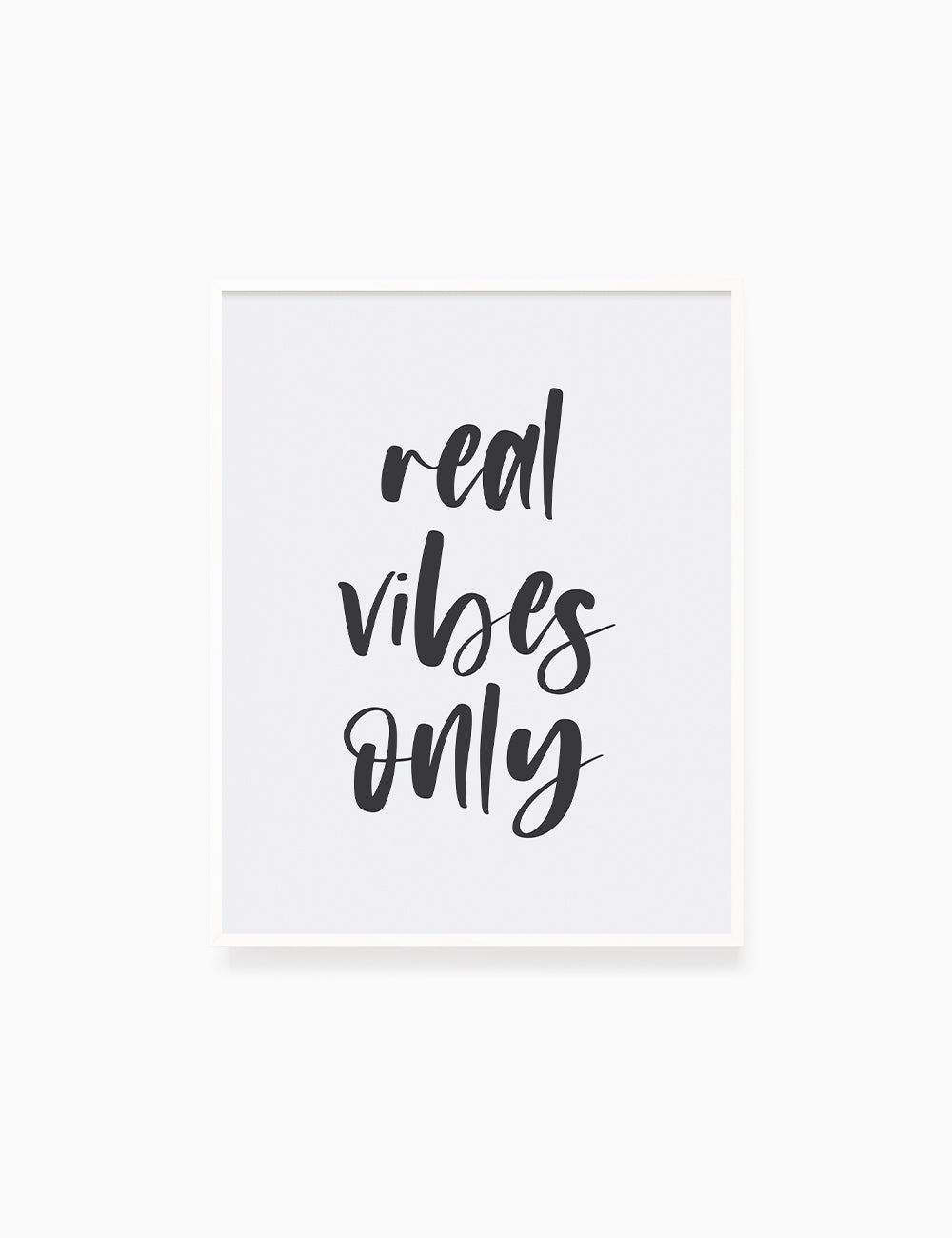 REAL VIBES ONLY. Authenticity Quote. Printable Poster. Printable Wall Art Quote. - PAPER MOON Art & Design