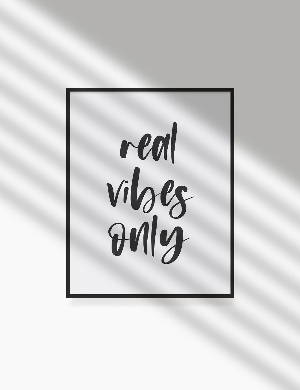 REAL VIBES ONLY. Authenticity Quote. Printable Poster. Printable Wall Art Quote. - PAPER MOON Art & Design