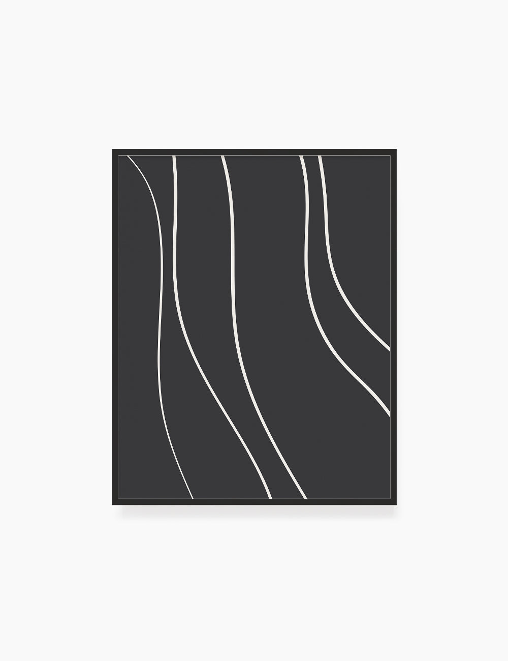 MINIMAL LINE ART. Abstract Waves. Boho. Black and White. Printable Wall Art Illustration. - PAPER MOON Art & Design