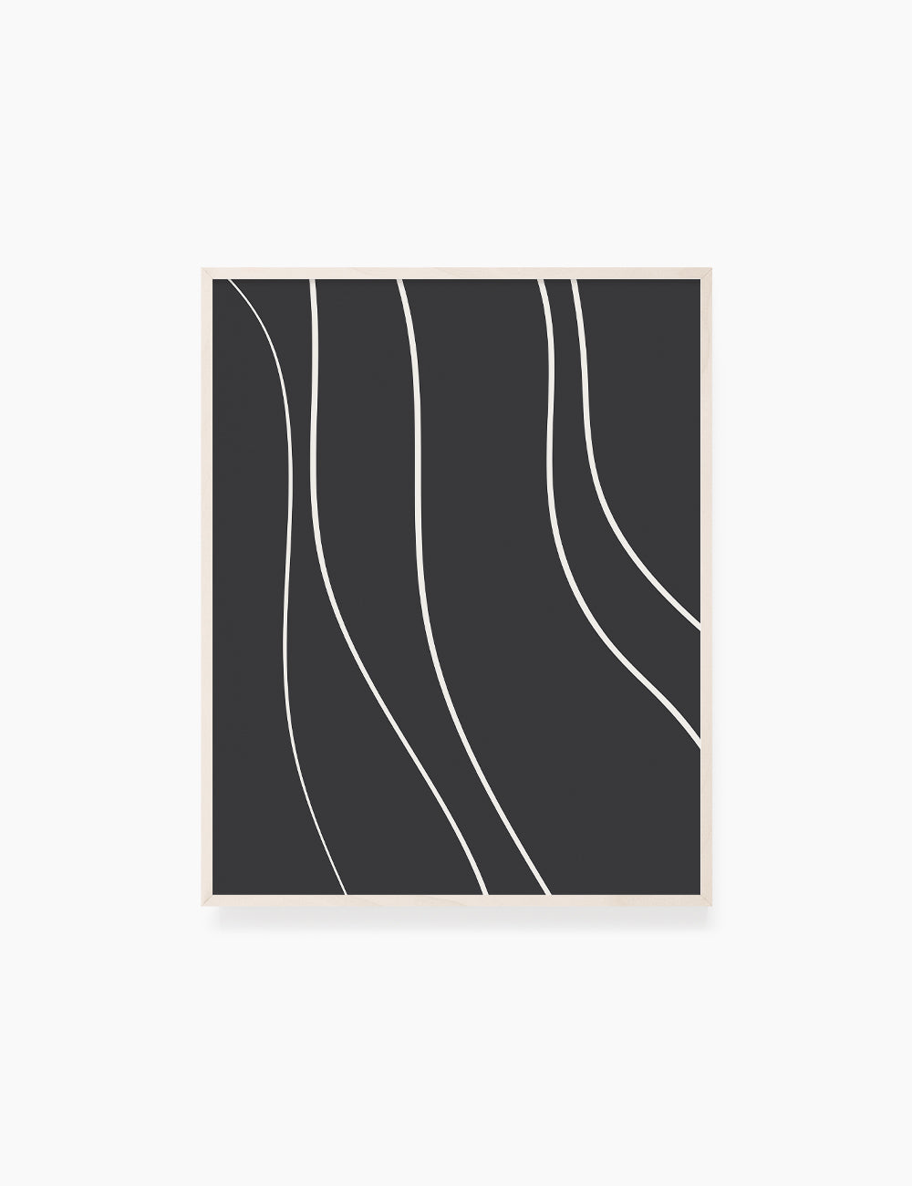 MINIMAL LINE ART. Abstract Waves. Boho. Black and White. Printable Wall Art Illustration. - PAPER MOON Art & Design