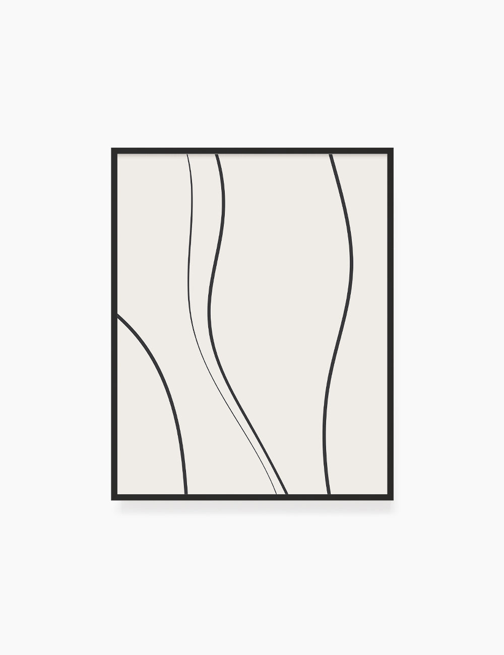 MINIMAL LINE ART. Abstract Waves. Boho. Beige. Black. Printable Wall Art Illustration. - PAPER MOON Art & Design
