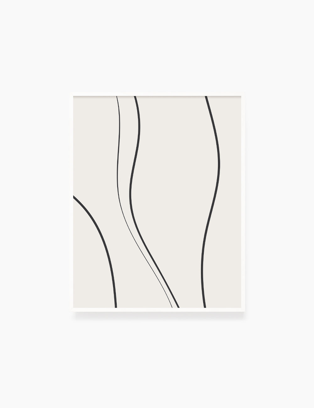 MINIMAL LINE ART. Abstract Waves. Boho. Beige. Black. Printable Wall Art Illustration. - PAPER MOON Art & Design