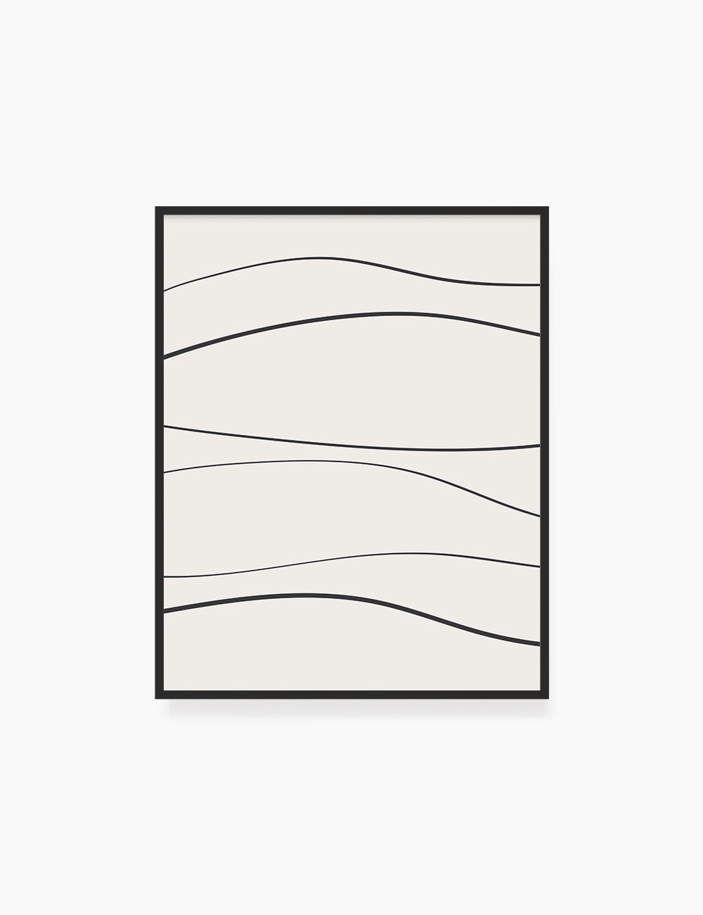 MINIMAL LINE ART. Abstract Waves. Boho. Beige. Black. Printable Wall Art Illustration. - PAPER MOON Art & Design