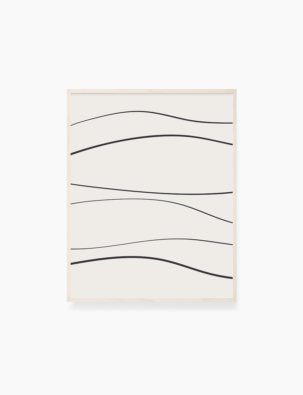 MINIMAL LINE ART. Abstract Waves. Boho. Beige. Black. Printable Wall Art Illustration. - PAPER MOON Art & Design