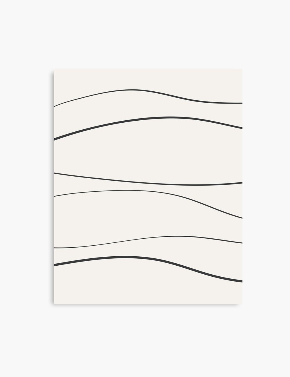MINIMAL LINE ART. Abstract Waves. Boho. Beige. Black. Printable Wall Art Illustration. - PAPER MOON Art & Design