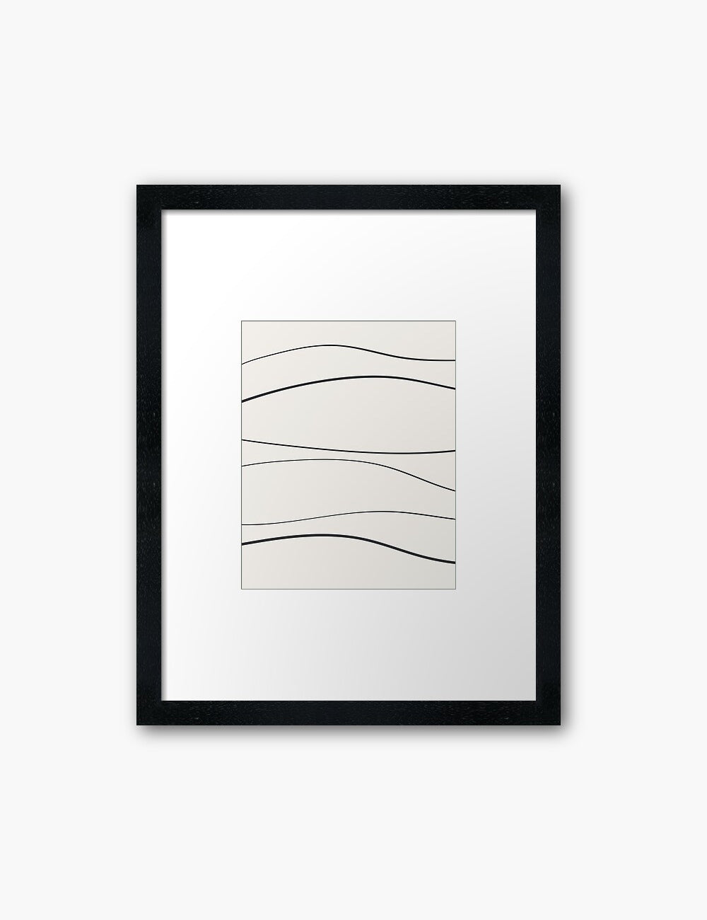 MINIMAL LINE ART. Abstract Waves. Boho. Beige. Black. Printable Wall Art Illustration. - PAPER MOON Art & Design
