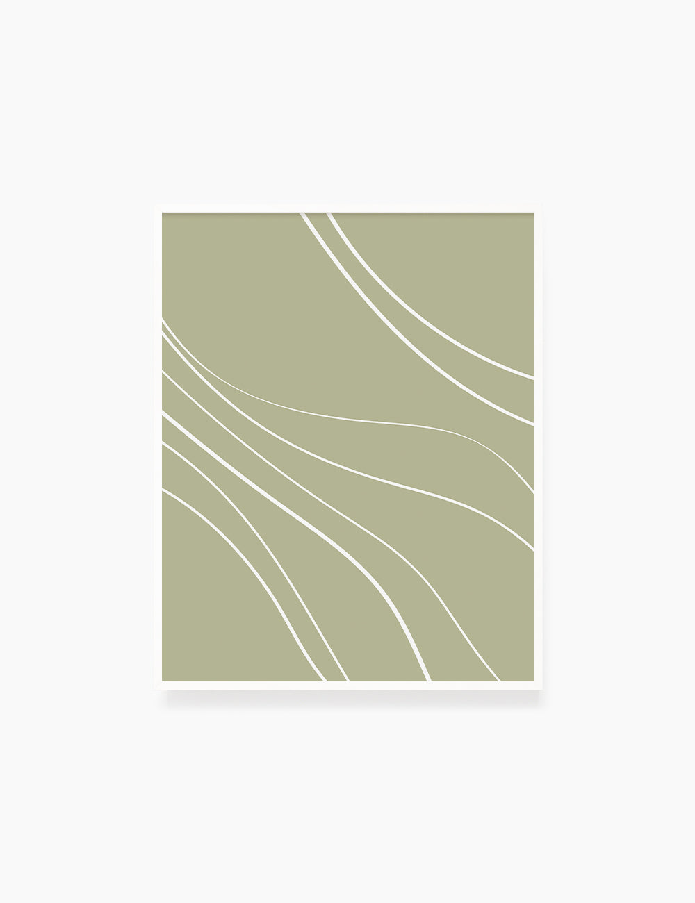 MINIMAL LINE ART. Abstract Waves. Boho. Green. Printable Wall Art Illustration. - PAPER MOON Art & Design