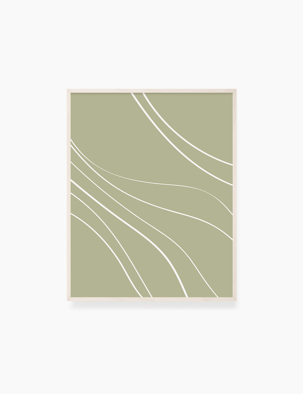 MINIMAL LINE ART. Abstract Waves. Boho. Green. Printable Wall Art Illustration. - PAPER MOON Art & Design
