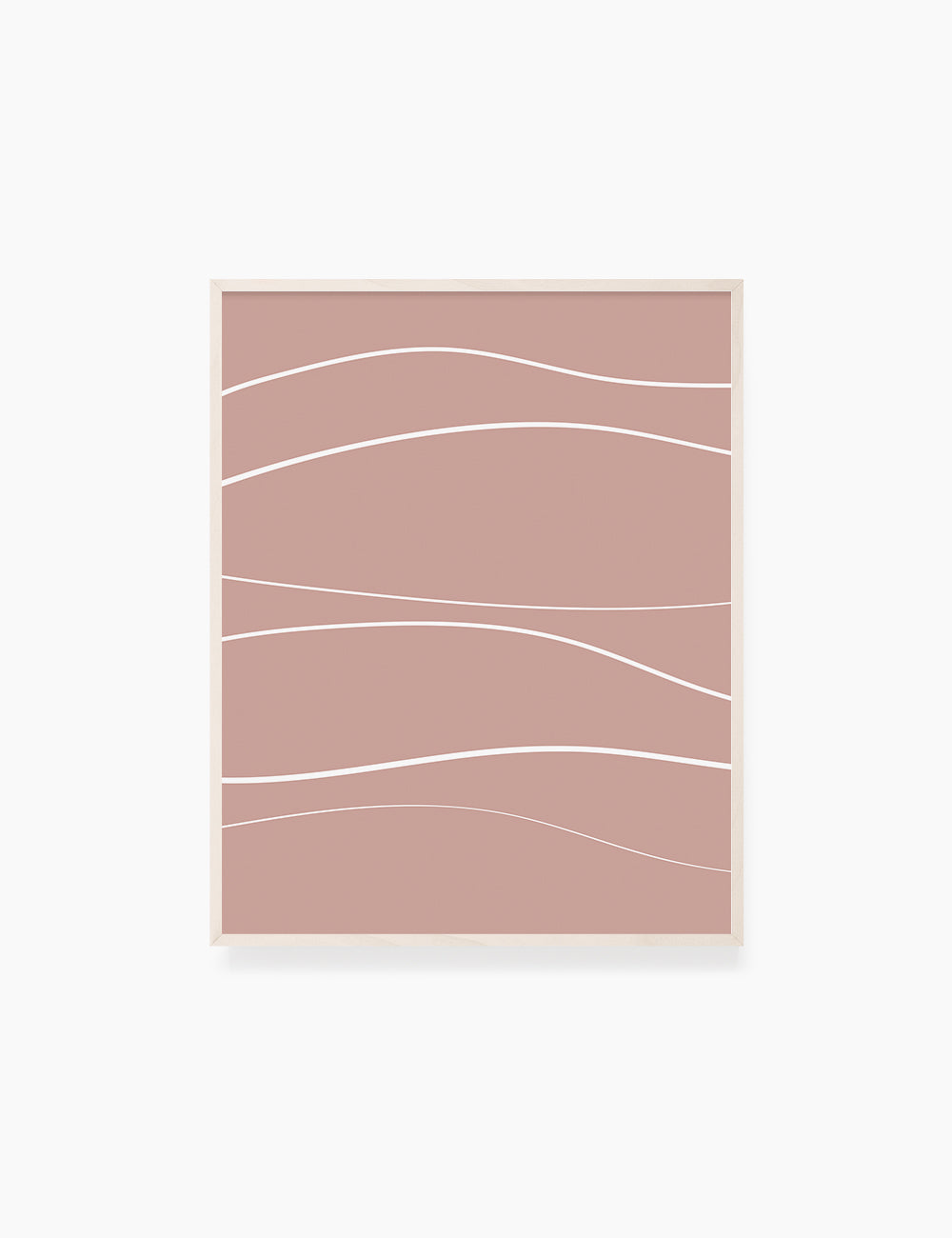 MINIMAL LINE ART. Abstract Waves. Boho. Blush. Rose. Pale Red. Printable Wall Art Illustration. - PAPER MOON Art & Design