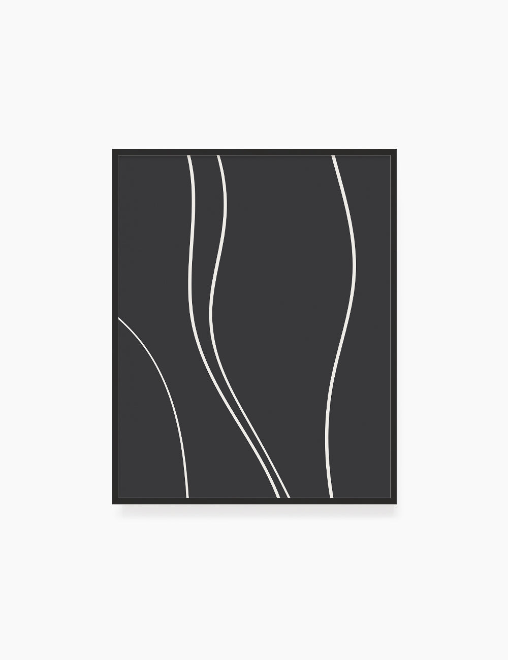 MINIMAL LINE ART. Abstract Waves. Boho. Black and White. Printable Wall Art Illustration. - PAPER MOON Art & Design