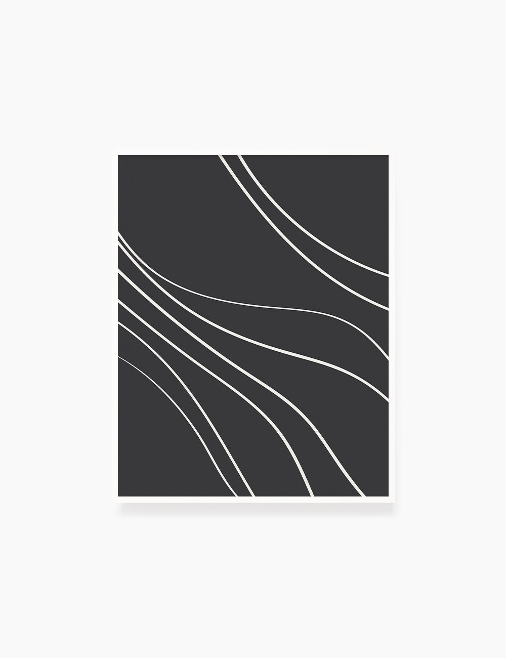 MINIMAL LINE ART. Abstract Waves. Boho. Black and White. Printable Wall Art Illustration. - PAPER MOON Art & Design
