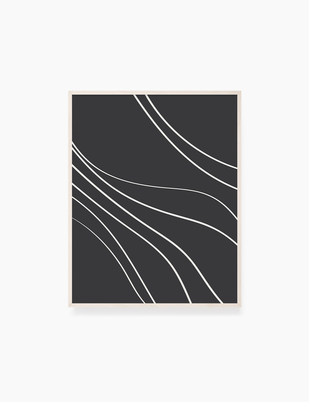 MINIMAL LINE ART. Abstract Waves. Boho. Black and White. Printable Wall Art Illustration. - PAPER MOON Art & Design