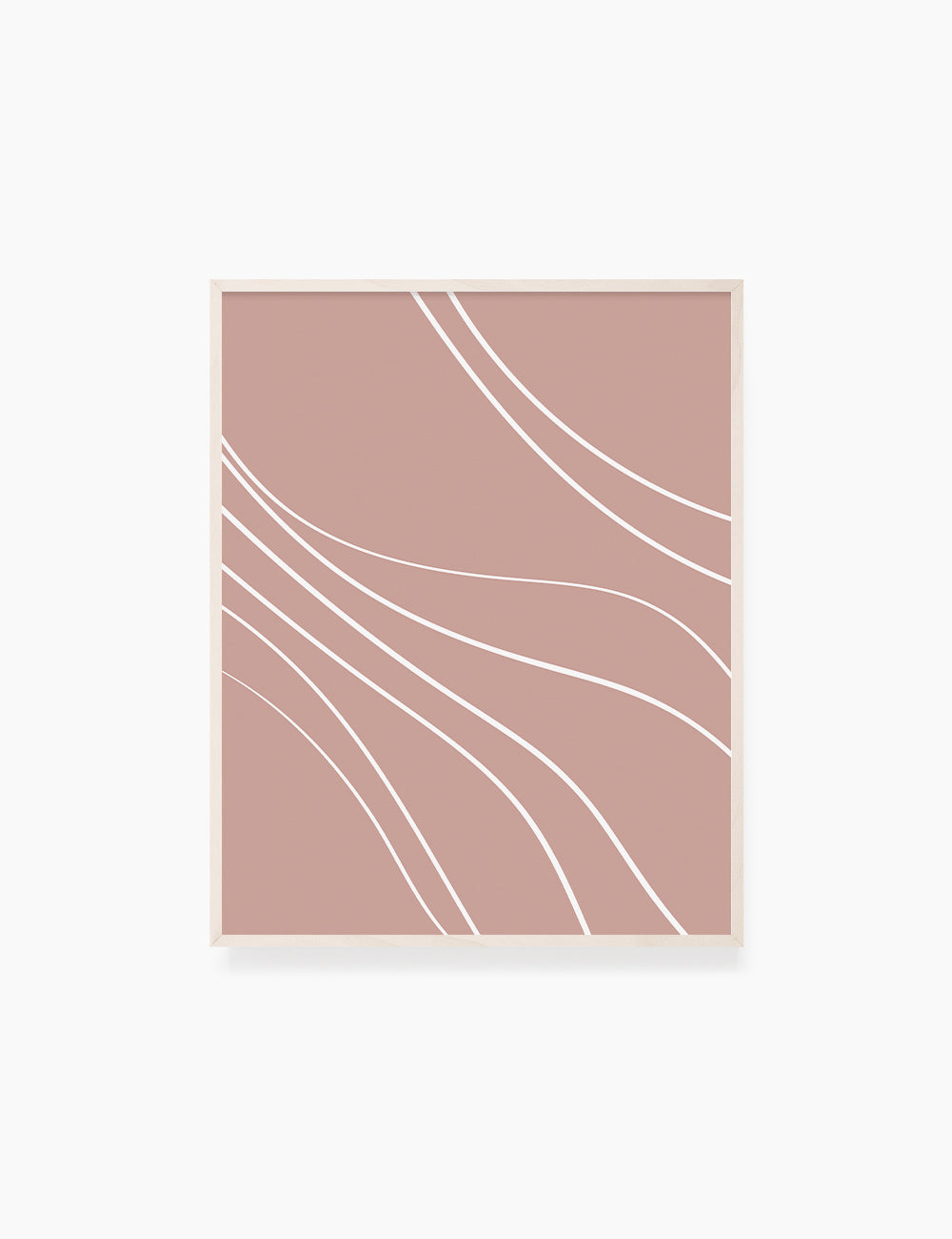 MINIMAL LINE ART. Abstract Waves. Boho. Blush. Rose. Pale Red. Printable Wall Art Illustration. - PAPER MOON Art & Design