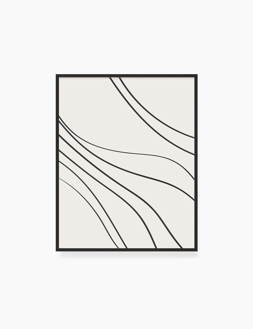 MINIMAL LINE ART. Abstract Waves. Boho. Beige. Black. Printable Wall Art Illustration. - PAPER MOON Art & Design