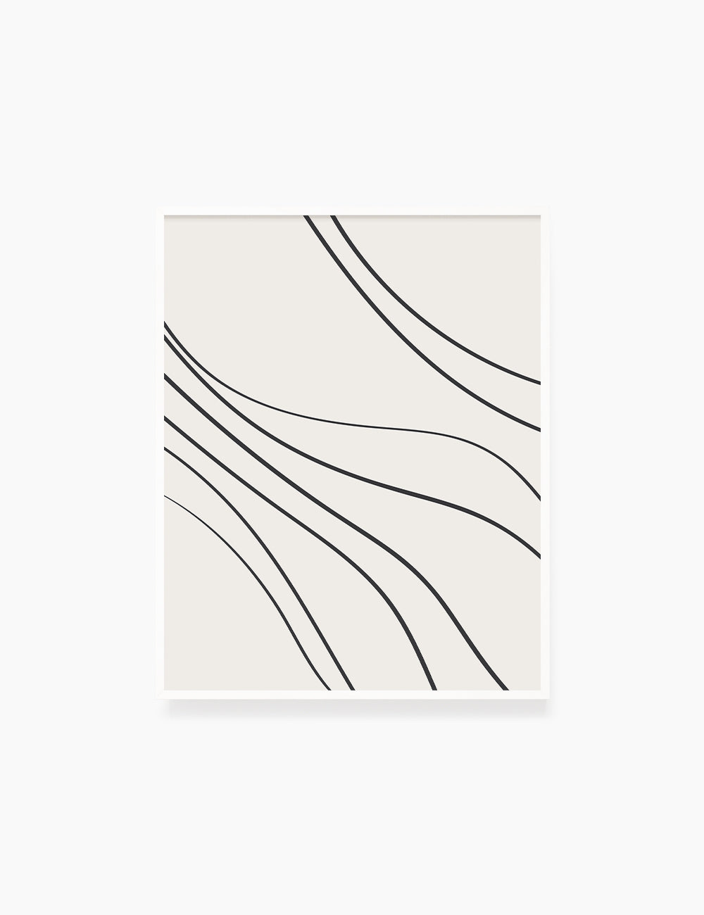 MINIMAL LINE ART. Abstract Waves. Boho. Beige. Black. Printable Wall Art Illustration. - PAPER MOON Art & Design