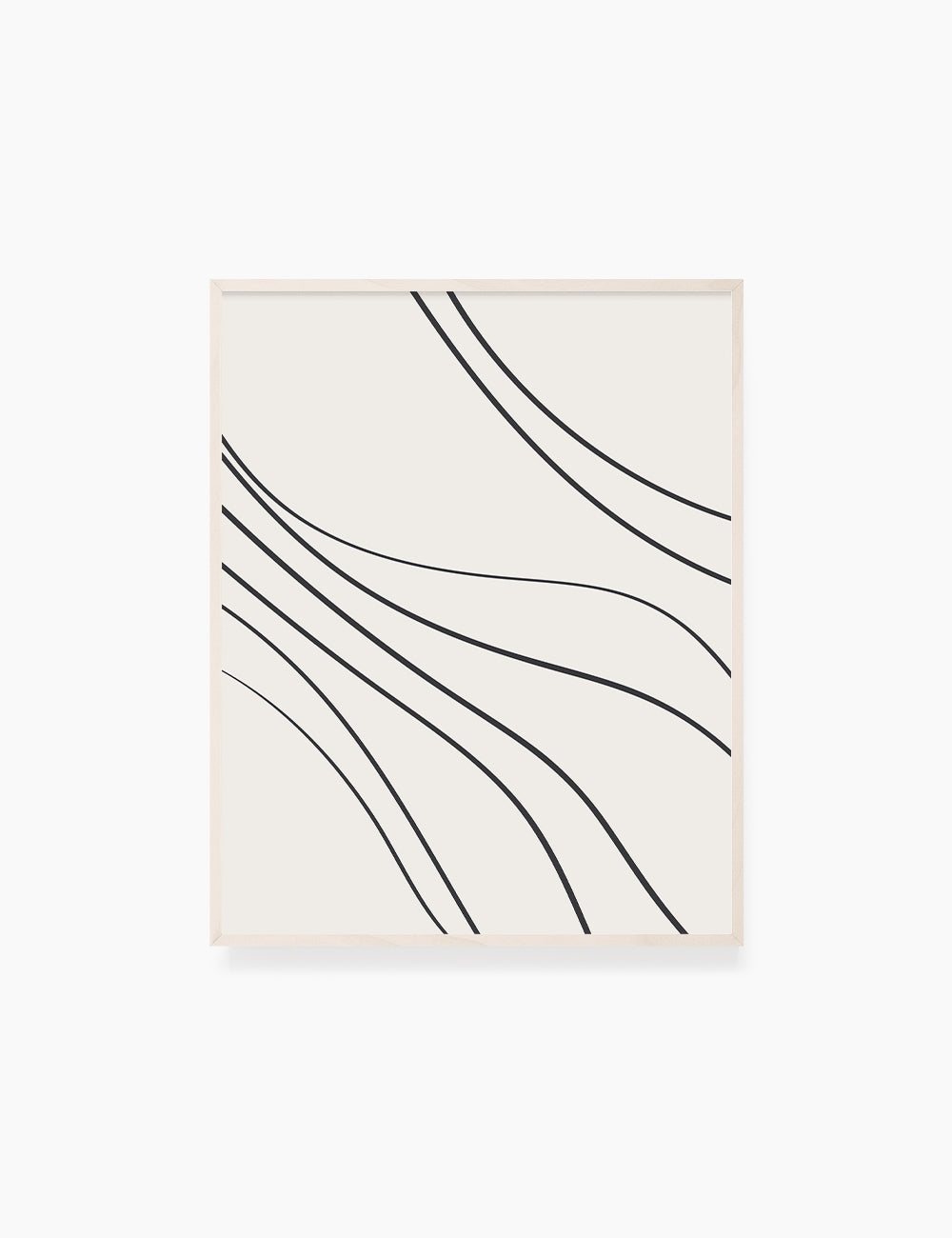 MINIMAL LINE ART. Abstract Waves. Boho. Beige. Black. Printable Wall Art Illustration. - PAPER MOON Art & Design