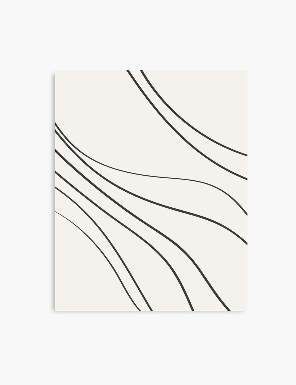 MINIMAL LINE ART. Abstract Waves. Boho. Beige. Black. Printable Wall Art Illustration. - PAPER MOON Art & Design