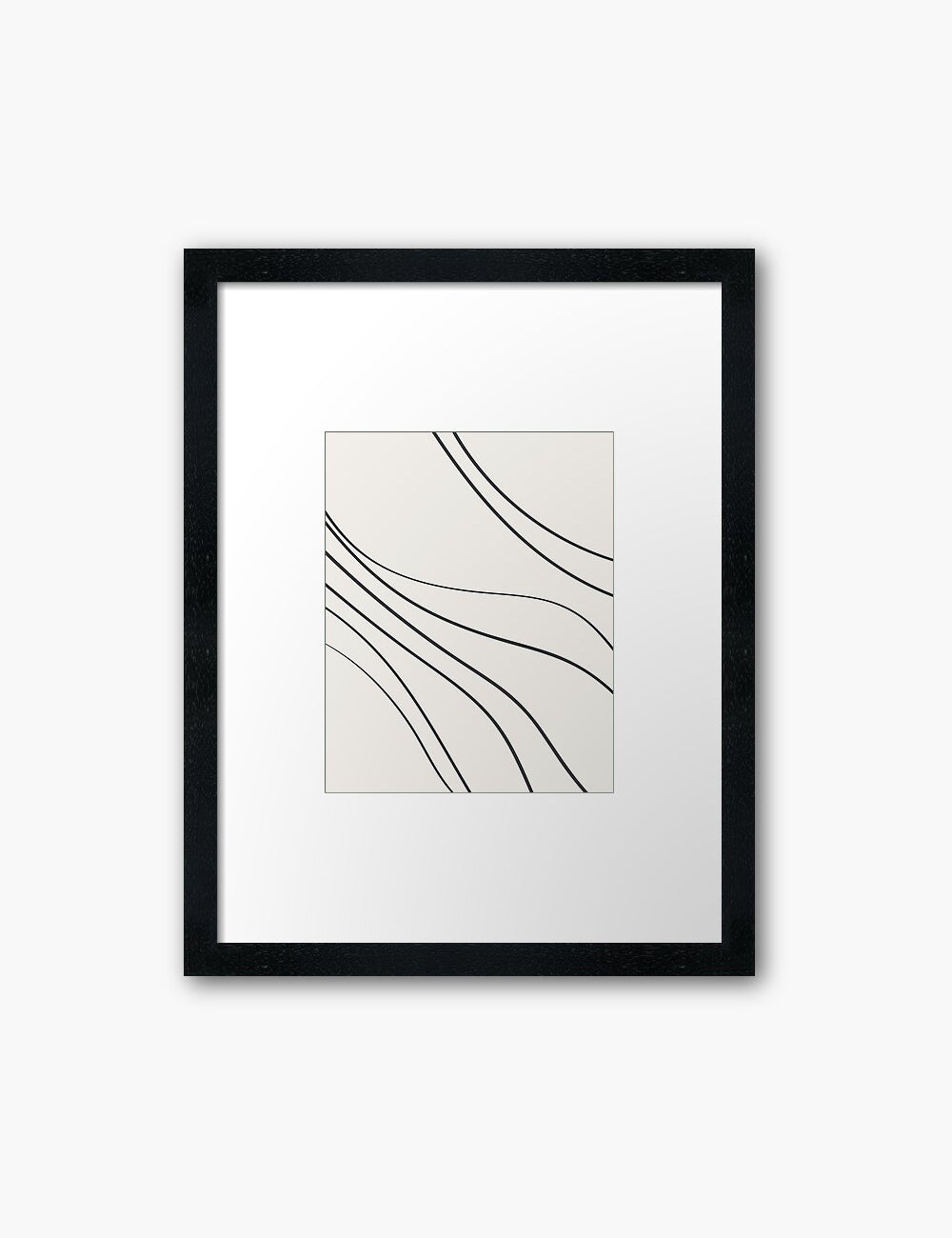 MINIMAL LINE ART. Abstract Waves. Boho. Beige. Black. Printable Wall Art Illustration. - PAPER MOON Art & Design