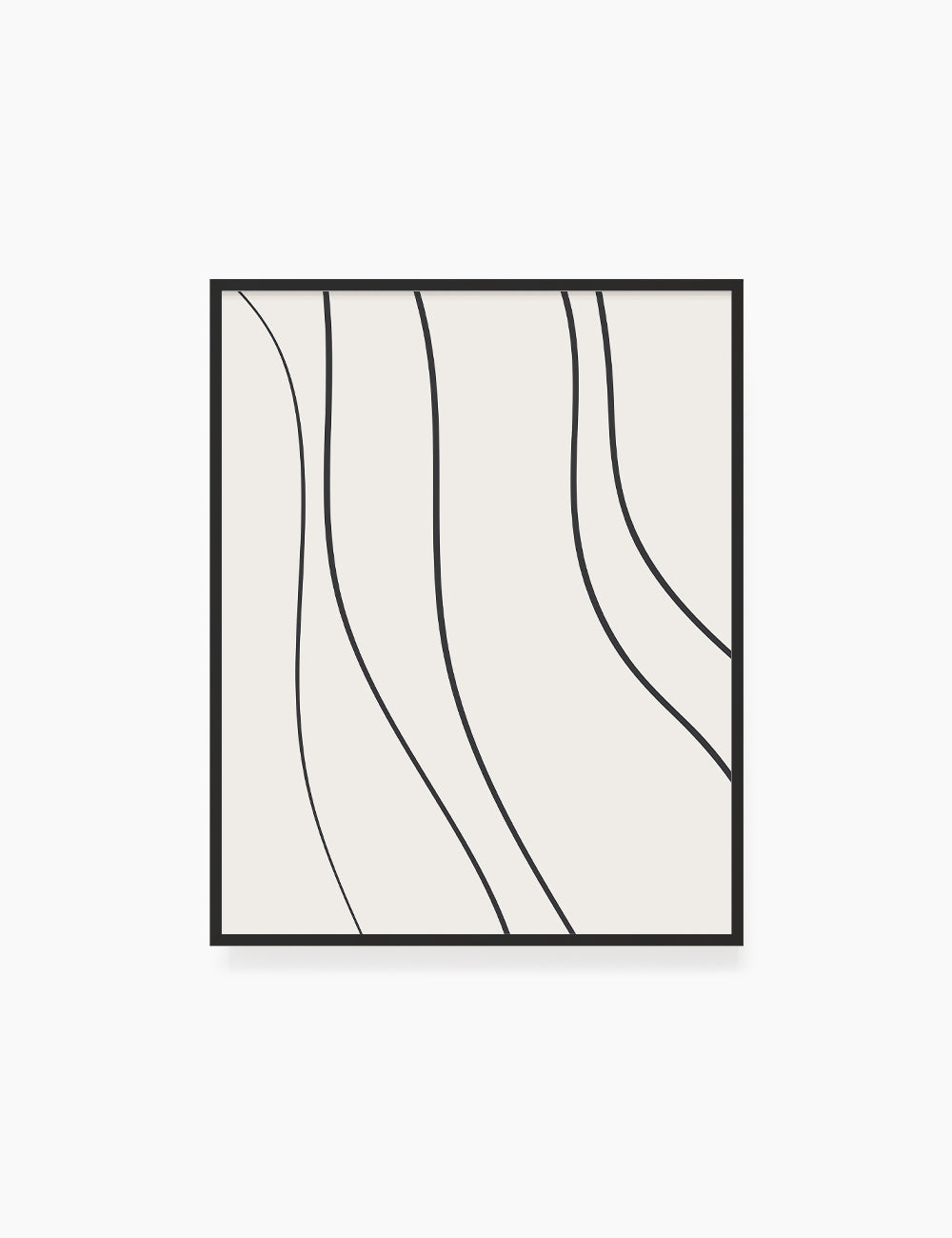 MINIMAL LINE ART. Abstract Waves. Boho. Beige. Black. Printable Wall Art Illustration. - PAPER MOON Art & Design