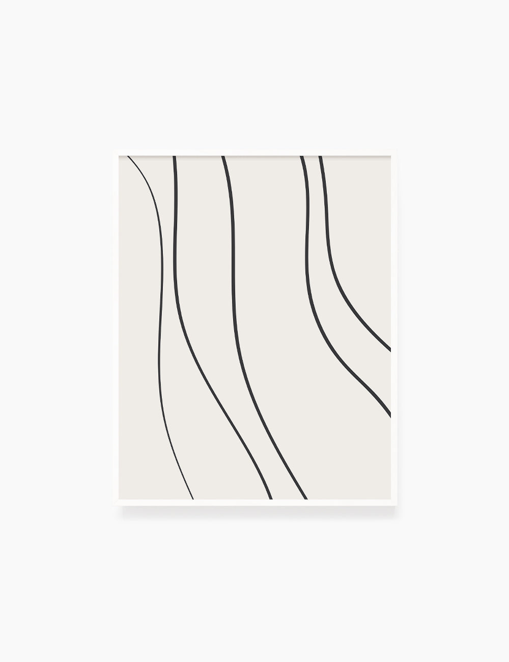 MINIMAL LINE ART. Abstract Waves. Boho. Beige. Black. Printable Wall Art Illustration. - PAPER MOON Art & Design