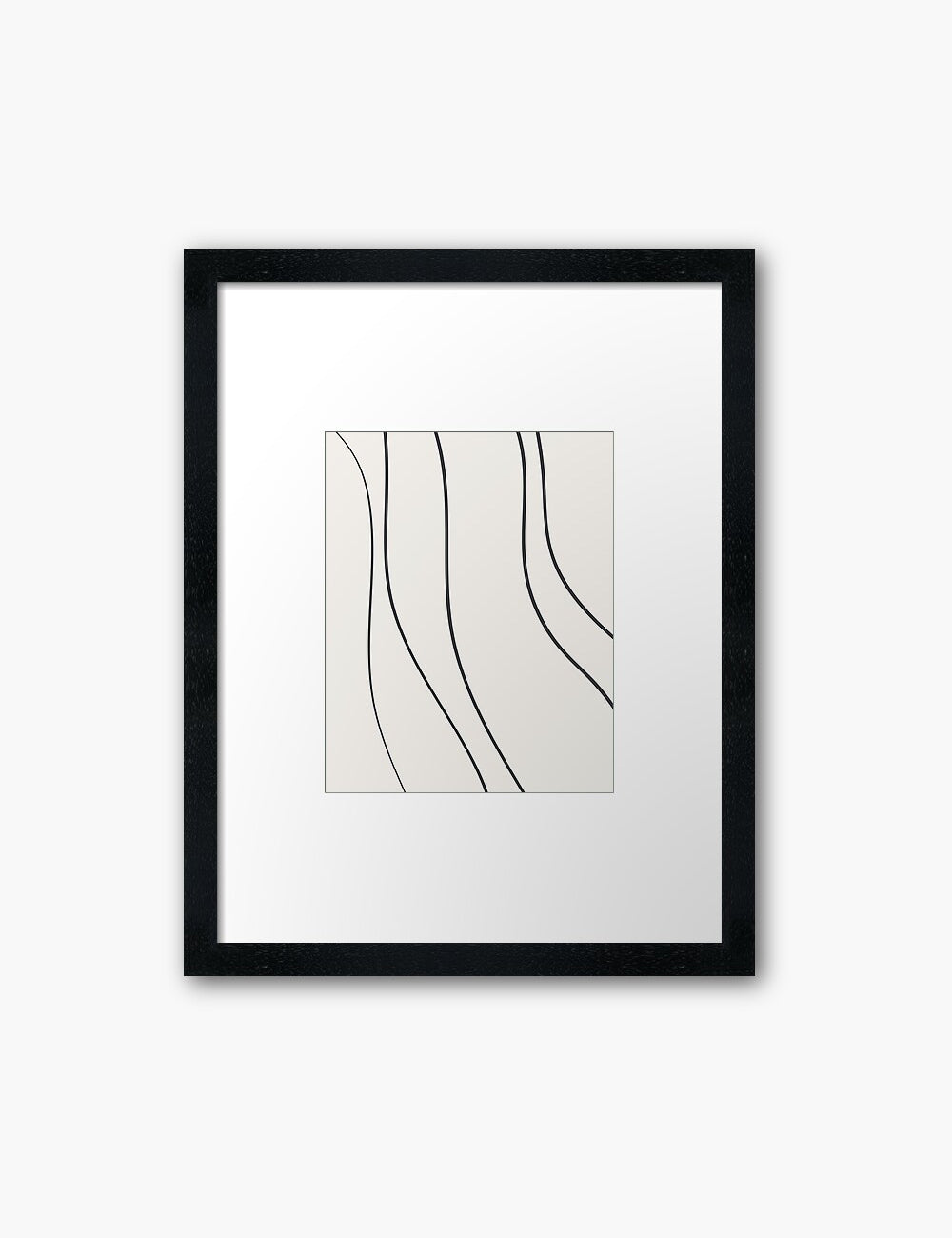 MINIMAL LINE ART. Abstract Waves. Boho. Beige. Black. Printable Wall Art Illustration. - PAPER MOON Art & Design