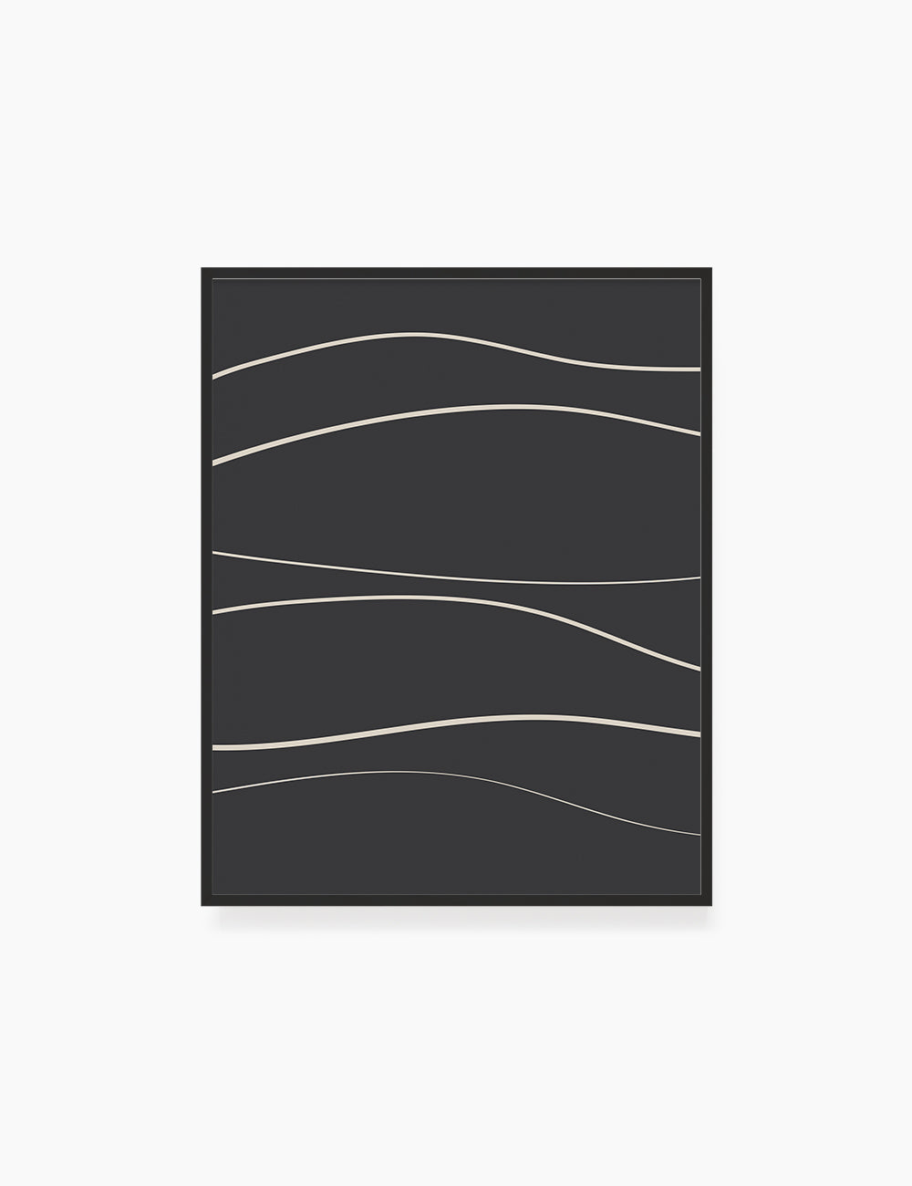 MINIMAL LINE ART. Abstract Waves. Boho. Black and White. Printable Wall Art Illustration. - PAPER MOON Art & Design